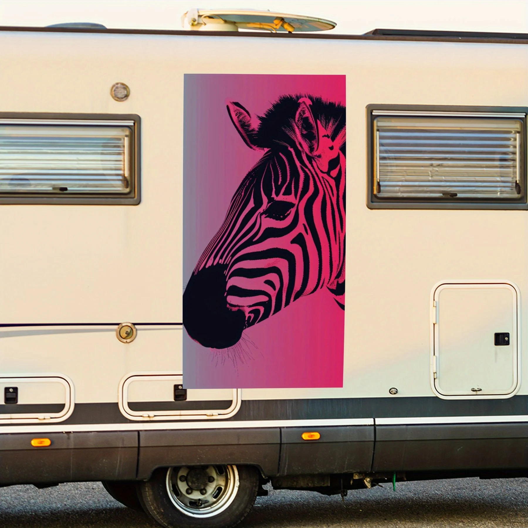 

Наклейка на дверь автомобиля в полоску зебры, ПВХ, самоводонепроницаемая наклейка, яркие автомобильные внешние аксессуары, декор, защитный подарок для автомобиля