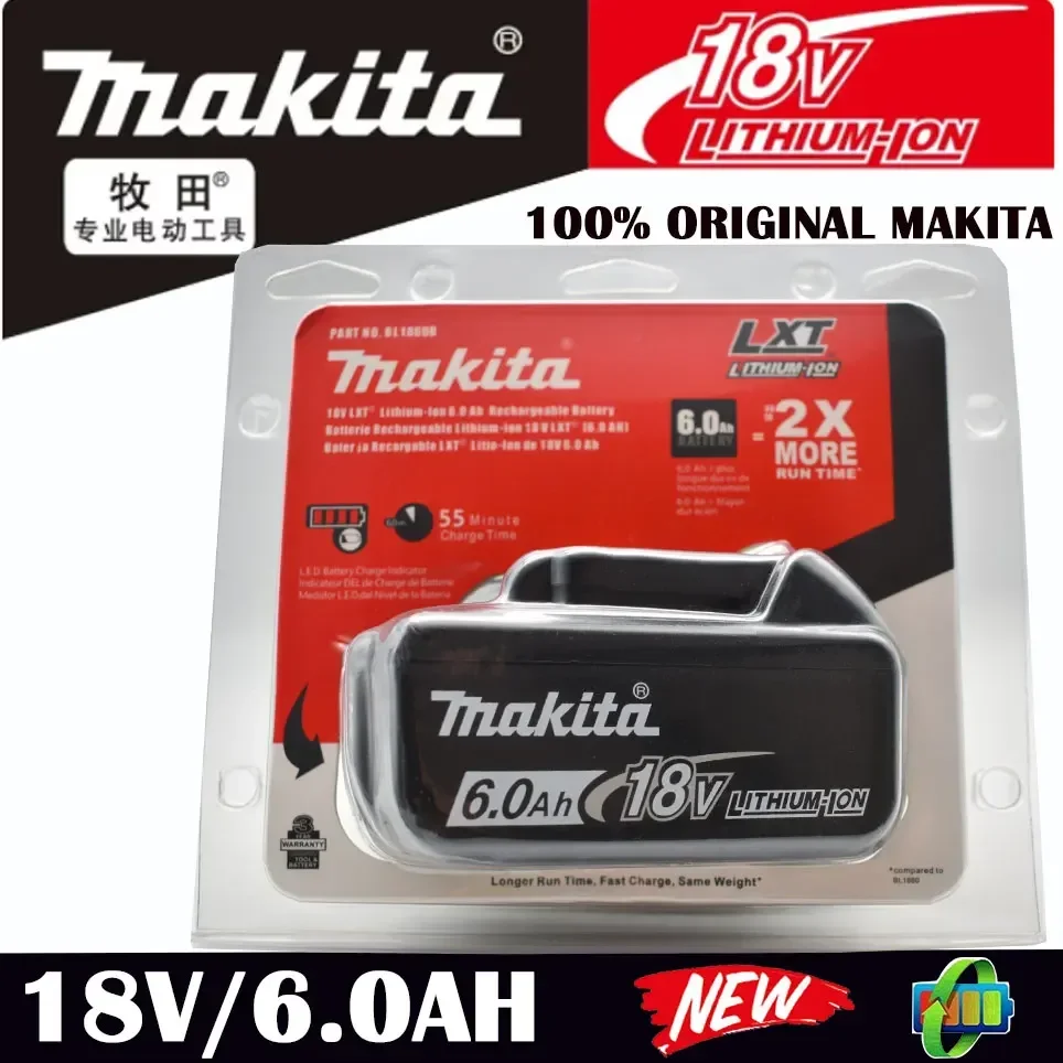 100% Original Makita 6Ah/5Ah/3Ah for Makita 18V Battery BL1830B BL1850B BL1850 BL1840 BL1860 BL1815 Replacement Lithium Battery