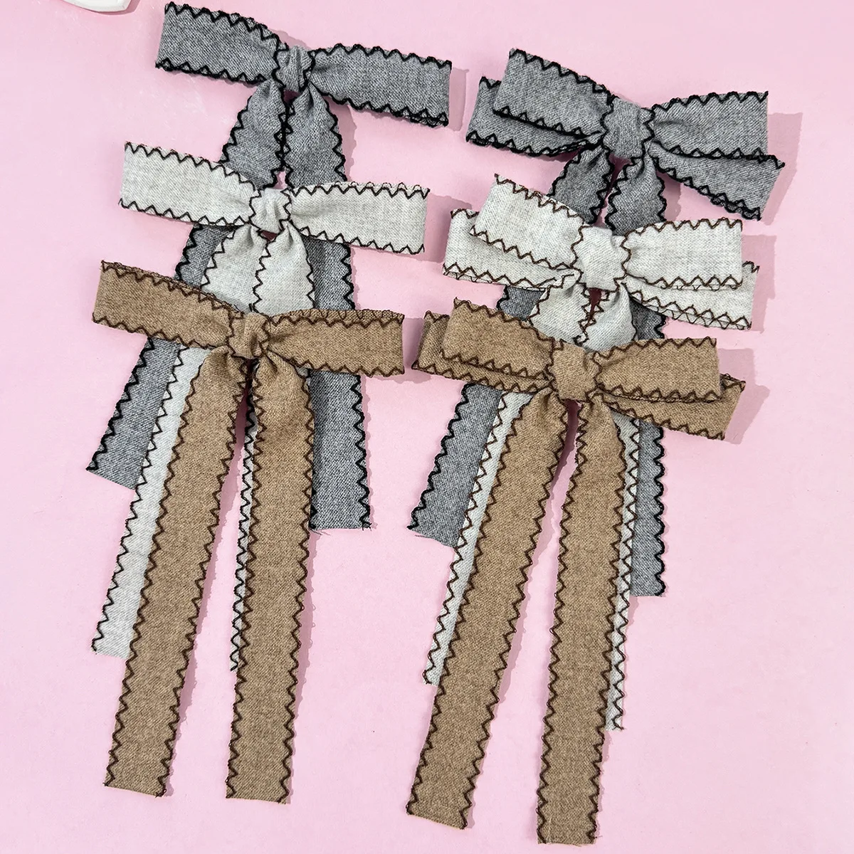 24 قطعة بلون هدب القوس مقاطع الشعر شرابة طويلة دبابيس الشعر للنساء والفتيات الزفاف الجانب مقاطع Hairgrip السائبة حزمة