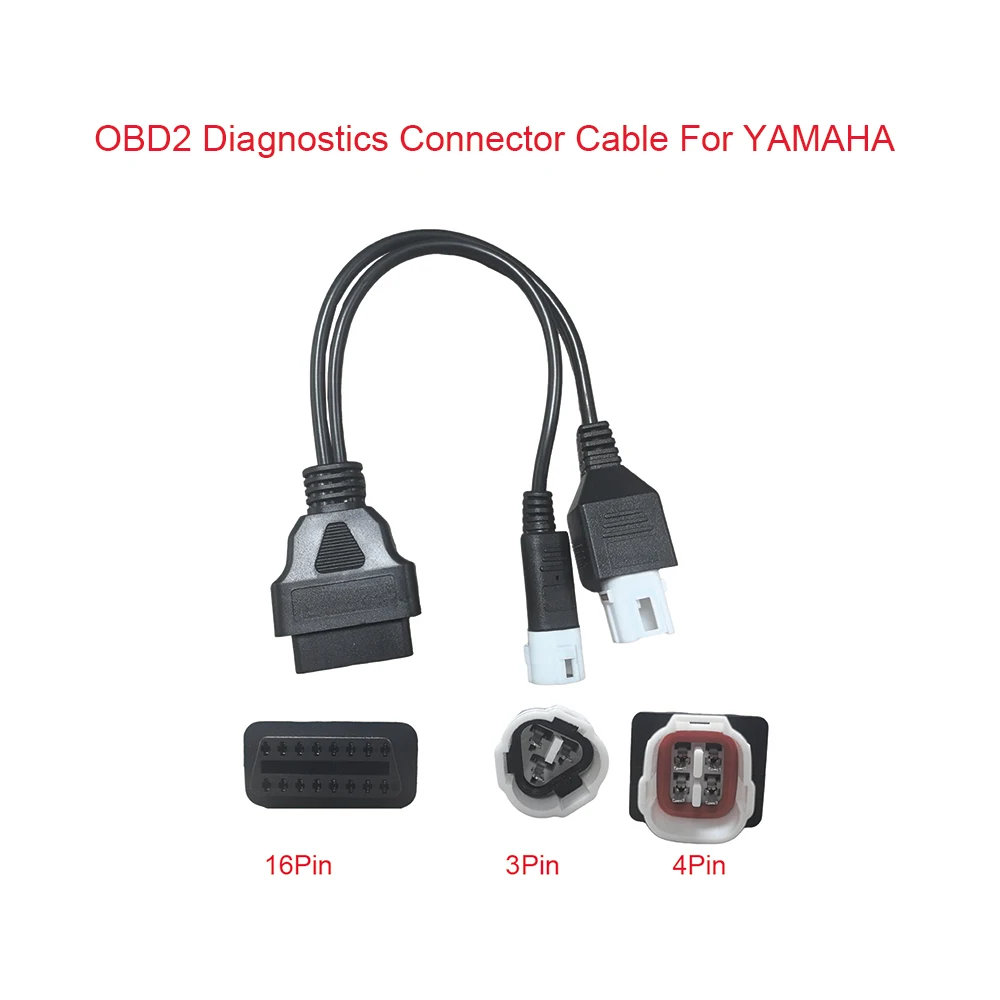 

OBD2 Motorcycle Diagnostic Cable For YAMAHA 3Pin 4Pin Motorcycle 3 And 4 Pin OBD2 Diagnostics Connector Cable OBD Cable Adapter