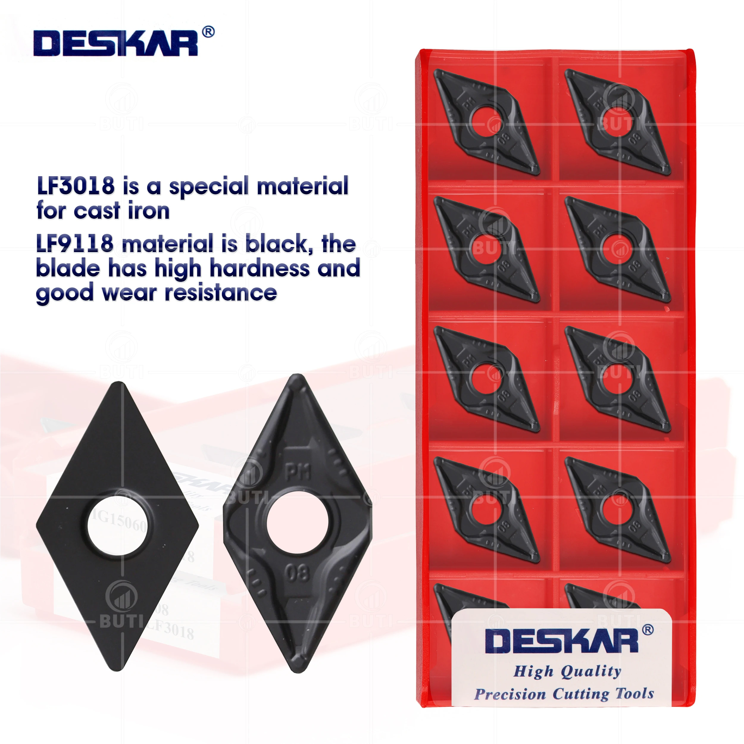 

DESKAR 100% Original DNMA150408 LF3018 DNMG150608-PM LF9118 External Turning Tools Blade CNC Lathe Cutter Cutting Carbide Insert