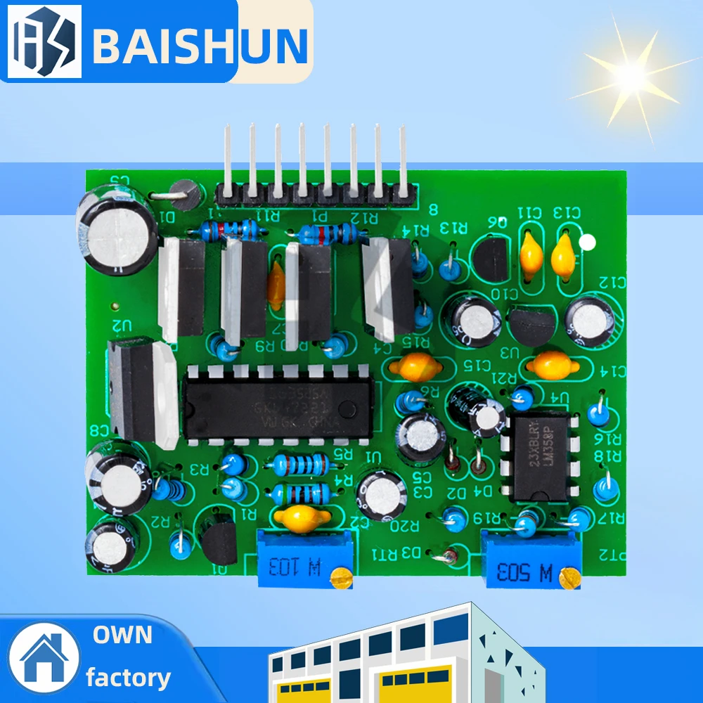 13-40KHz Inverter Driver Board SG3525 LM358 High Current High Frequency Adjustable DC 12-24V Driving 5000W