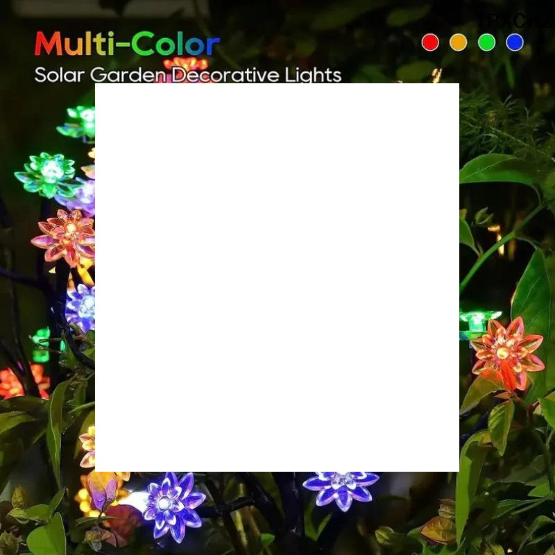 

20 Leds Solar Cherry Blossom Lotus Lights Garden Light Outdoor Lawn Lights Patio Decoration Garden Aisle Ambient Landscape Light