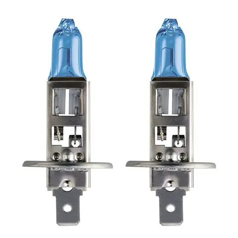 2X Philips H1 12V 55W P14.5s 4300K Crystal Vision Bright White Color Halogen Headlight Car Bulbs Auto Lamps 12258CVSM