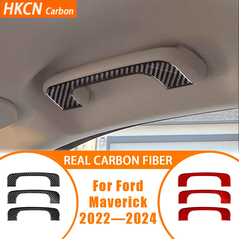 

For Ford Maverick 2022—2024 Carbon Fiber Roof Handle Panel Decoration Car Interior Accessories Cover Trim Sticker Modification