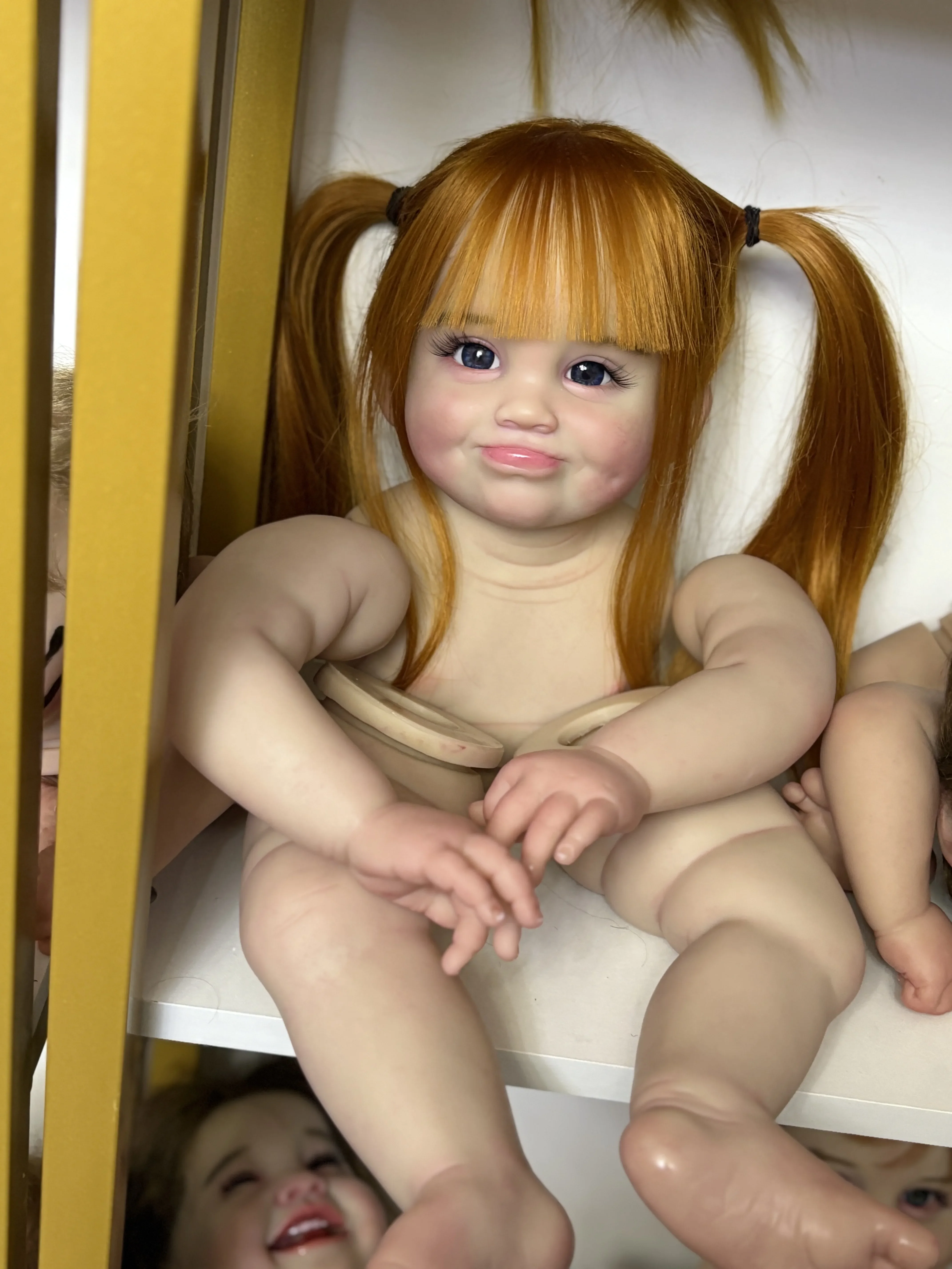 DLS カスタマイズされた限定供給 28 インチリボーンベビーミリセント手根毛塗装キット DIY パーツ布ボディコネクタ付き