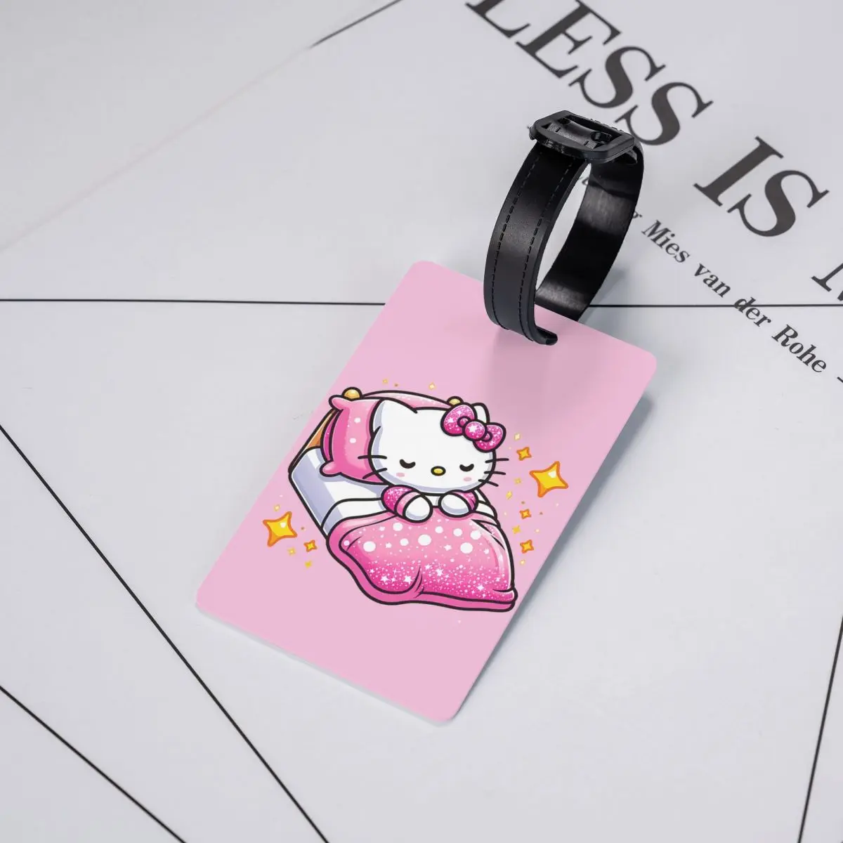 ที่กําหนดเองน่ารักการ์ตูนแมว Hello Kitty แท็กกระเป๋าเดินทางที่มีนามบัตรความเป็นส่วนตัวปกป้าย ID สําหรับกระเป๋าเดินทางกระเป๋าเดินทาง