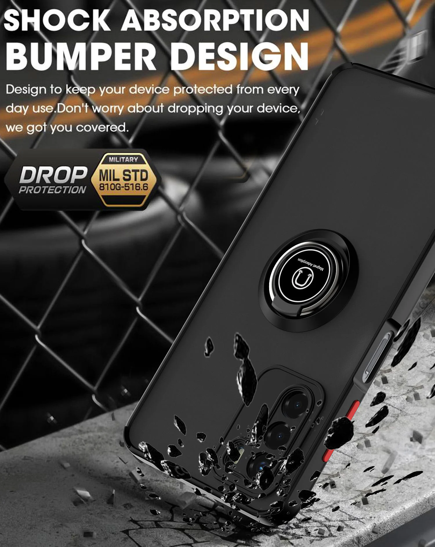 For Moto  G51 G60 G50 G30 G20  E30 E50 Fusion Neo Pro UItra Motorola G42 G52 G22 G31 G41 Ring case  Holder Stand Hard PC Cover view 4