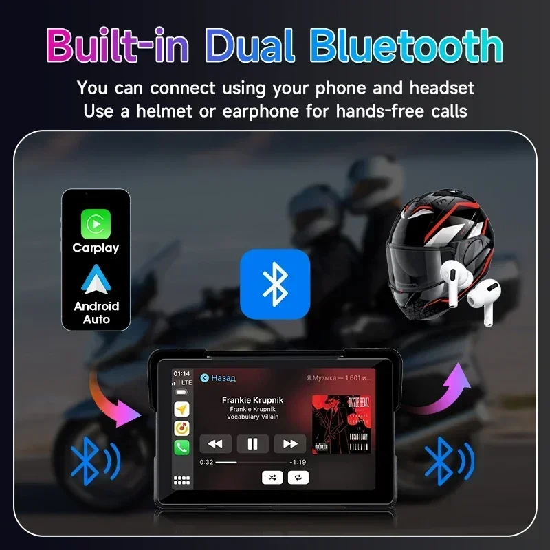 Per BMW Moto Carplay Navigazione GPS Wireless Carplay Android Auto Dual Bluetooth Per BMW R1200GS ADV/ R1250GS ADV/S1000XR