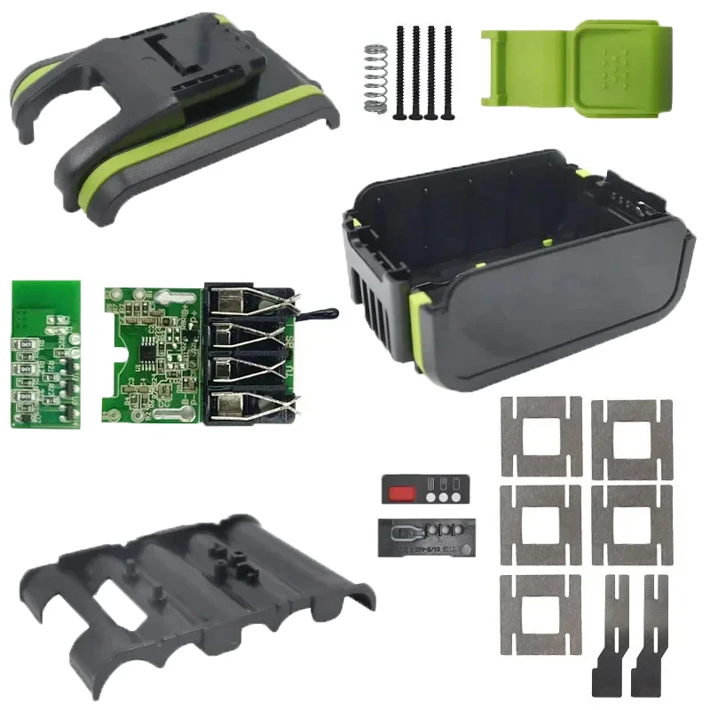 

WA3530 10-cell Lithium-ion Battery Case for Worx 20V Small Footprint Power Tools PCB Charging Protection Circuit Board Housing