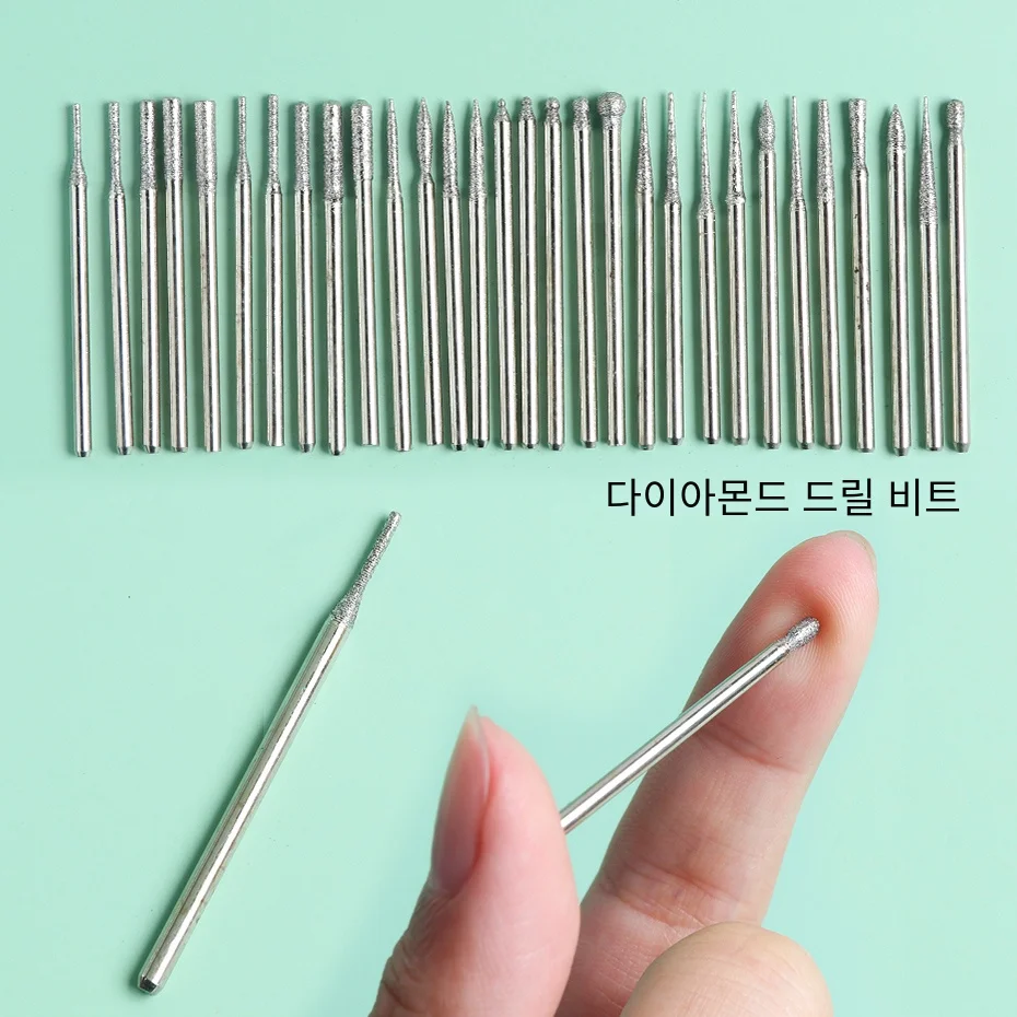 Nail Drill Bits Set Quartz Stone Diamond Wool Milling Cutter For Manicure Tools Grinding Sanding Sander Cuticle Pedicure File