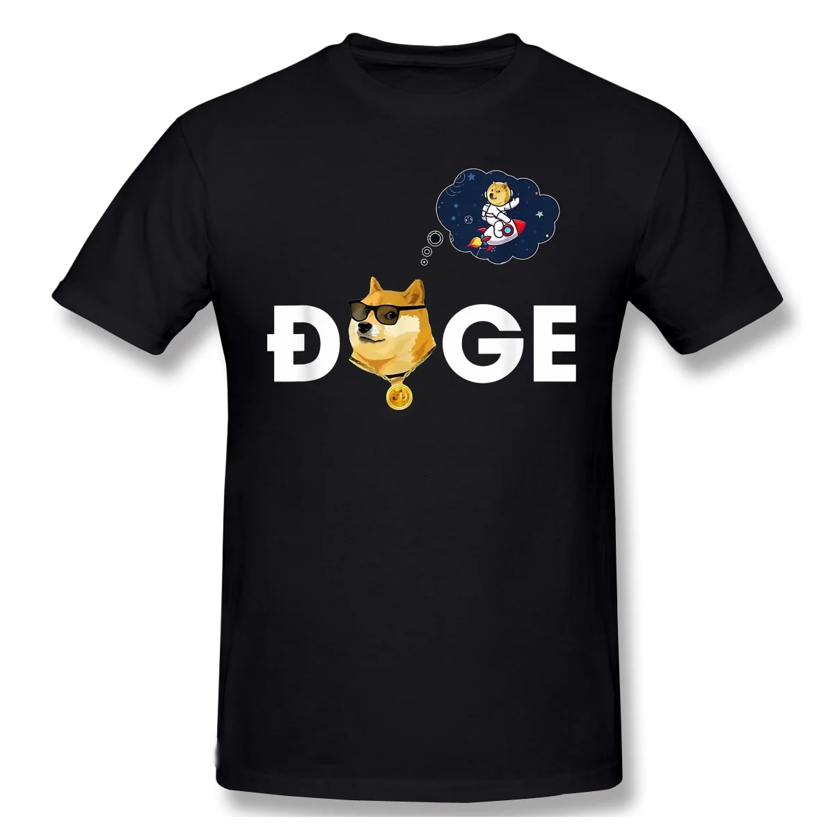 Doge Dogecoin  Bitcoin   New Arrival TShirt Hold To The Moon Funny Crypto Currency Meme Oversize  Shirt Men T-Shirt