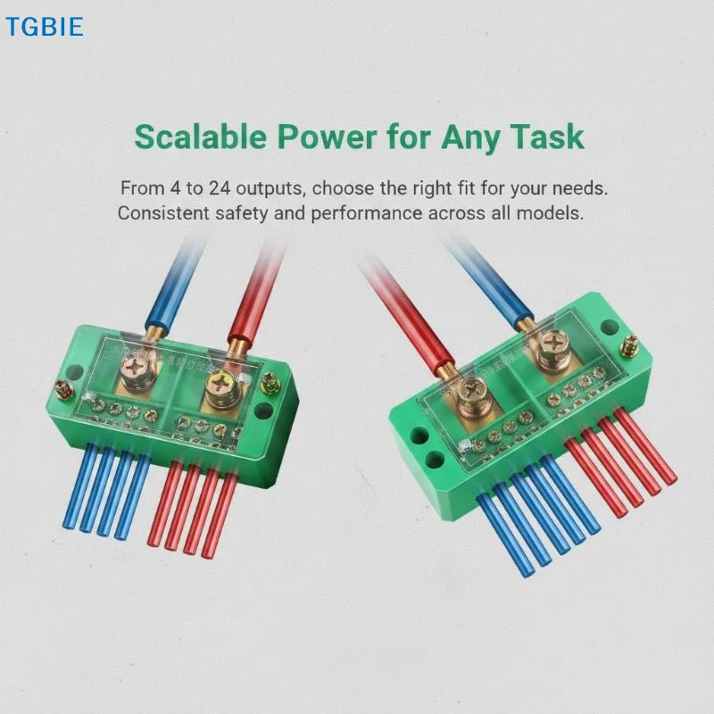 【T】1Pc Fj6 Single Three Phase Electrical Junction Box 2in Outlets 4 6 8 12 16 18 Ports Brass Terminal For Household Distribution