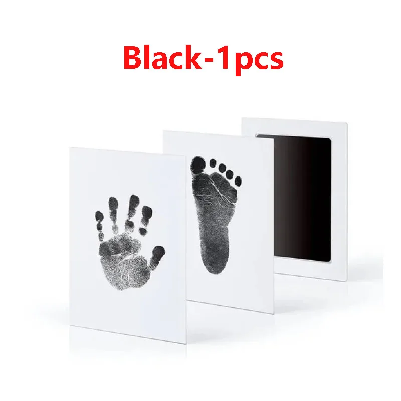 Baby Care Non-Toxic Baby Handprint Footprint Imprint Kit Baby Souvenirs Newborn Footprint Ink Pad Infant Tooth Mini Box Gifts