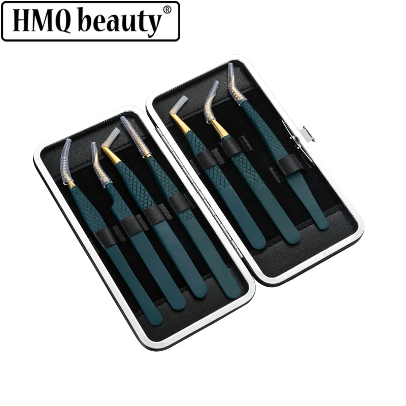 

7PCS False Eyelashes Tweezers for Eyebrows Nail Clip Cilia Soldering Lash Fan Sticker Eyelash Extension Makeup Tools Supplies