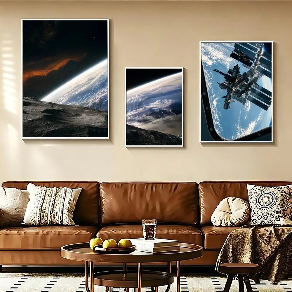 Astronomy Cosmic Planets Dreamscape Poster Modern Aesthetic Wall Art for Home Bar Cafe Bathroom Decor