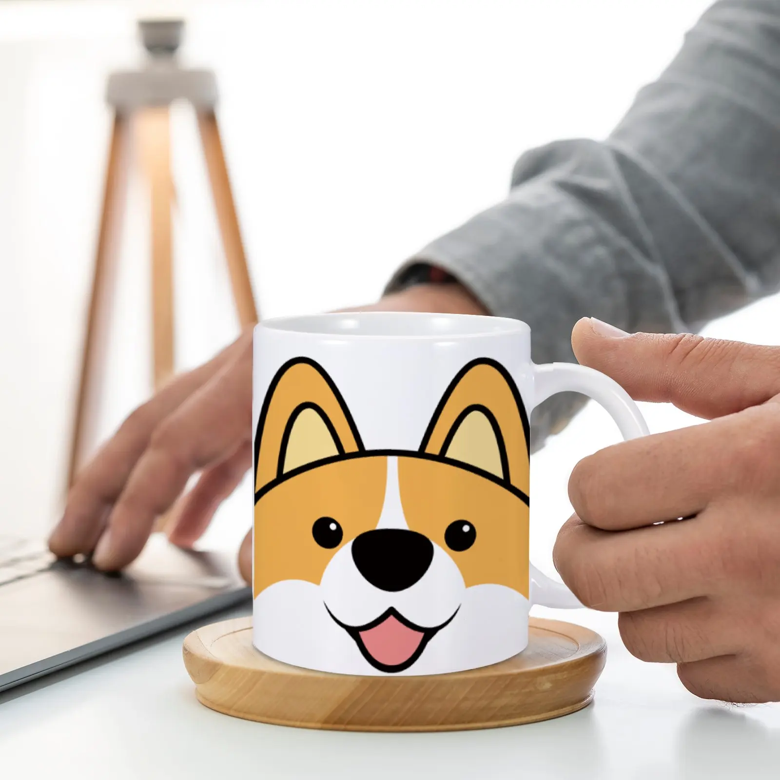 11oz Corgi Coffee Mug Perfect Gift for Corgi Lovers Friends Couple Ceramics Animal Mugs for Pet Lover Dog Dad Mom Cute Cup