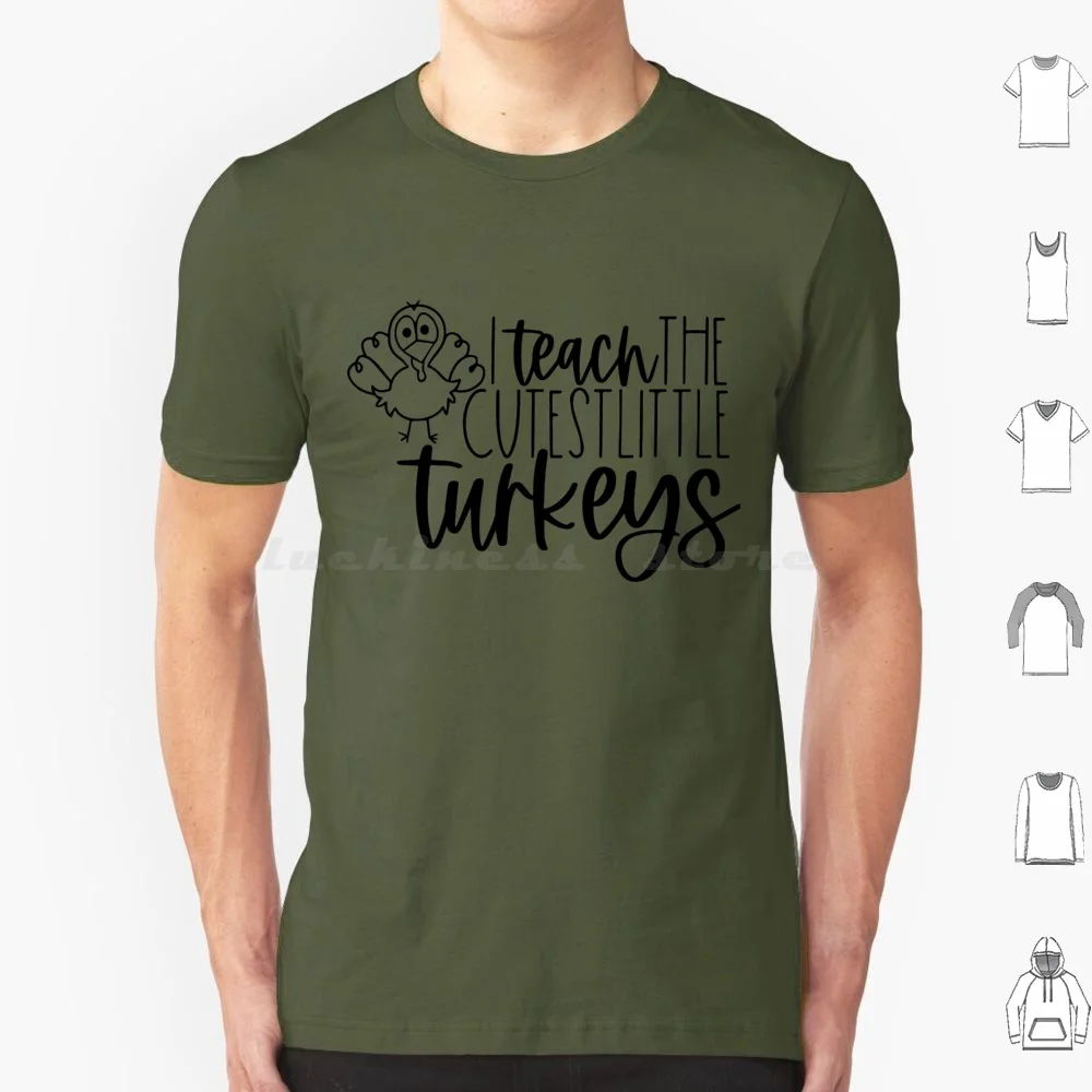 Funny I Teach The Cutest Little Turkeys Turkey Gift Costume T Shirt Cotton Men Women DIY Print Chilling With My Ho Ho Homies