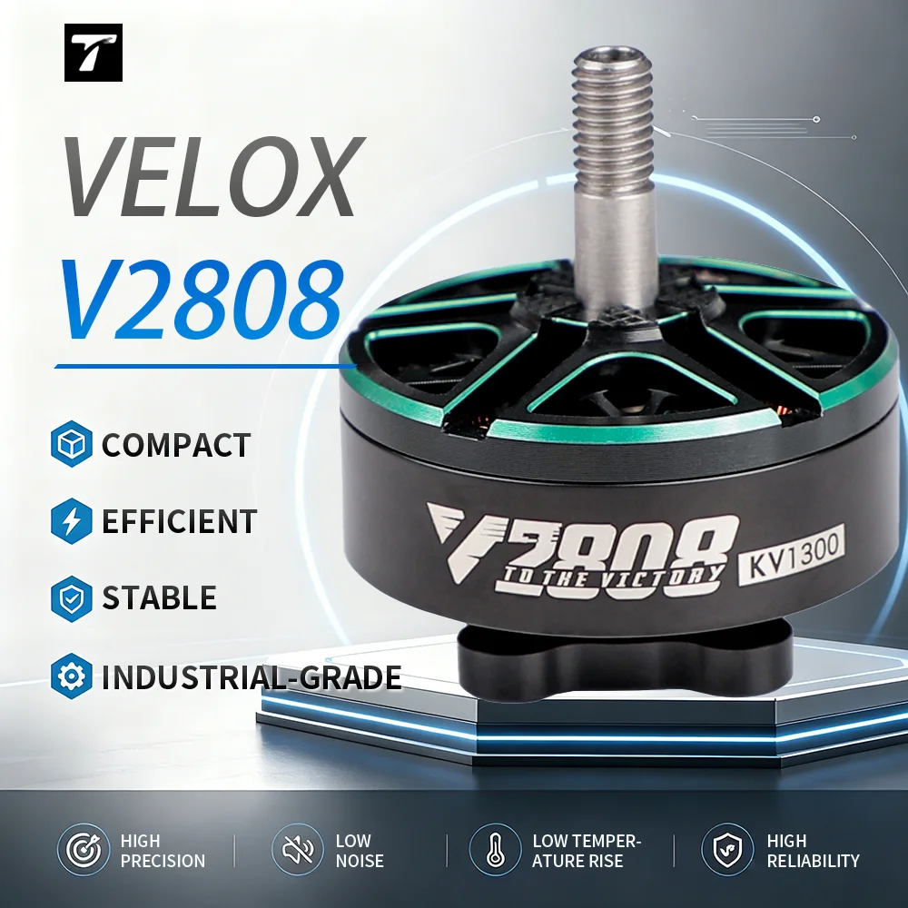 T-HOBBY VELOX V2808 Long Range FPV Motor KV1300 KV1500 KV1950 3083g Thrust 5-6S for Cinematic Drone Cinewhoop 8 Inch Prop