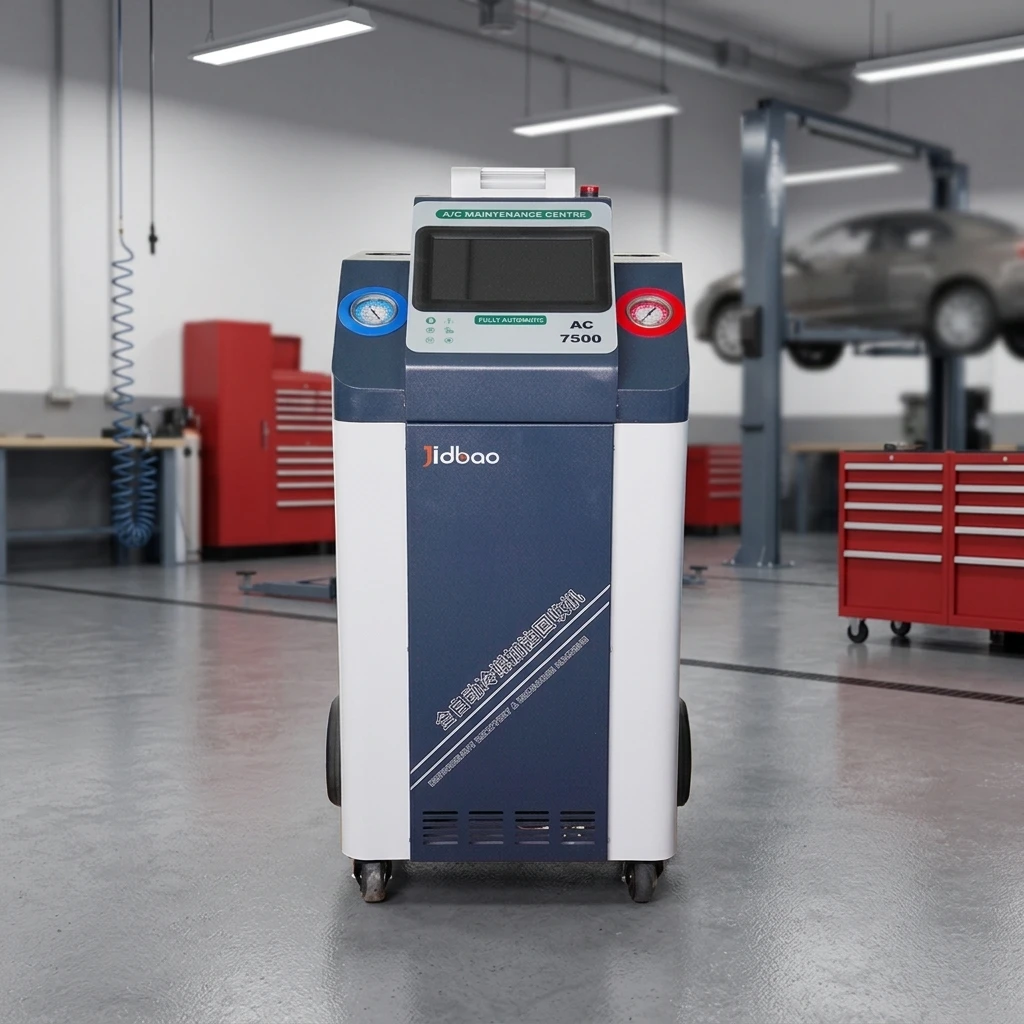 In-stock Full Automatic Air Condition Recovery Machine Car AC System Refrigerant Filling Machine For Car Maintenance Center