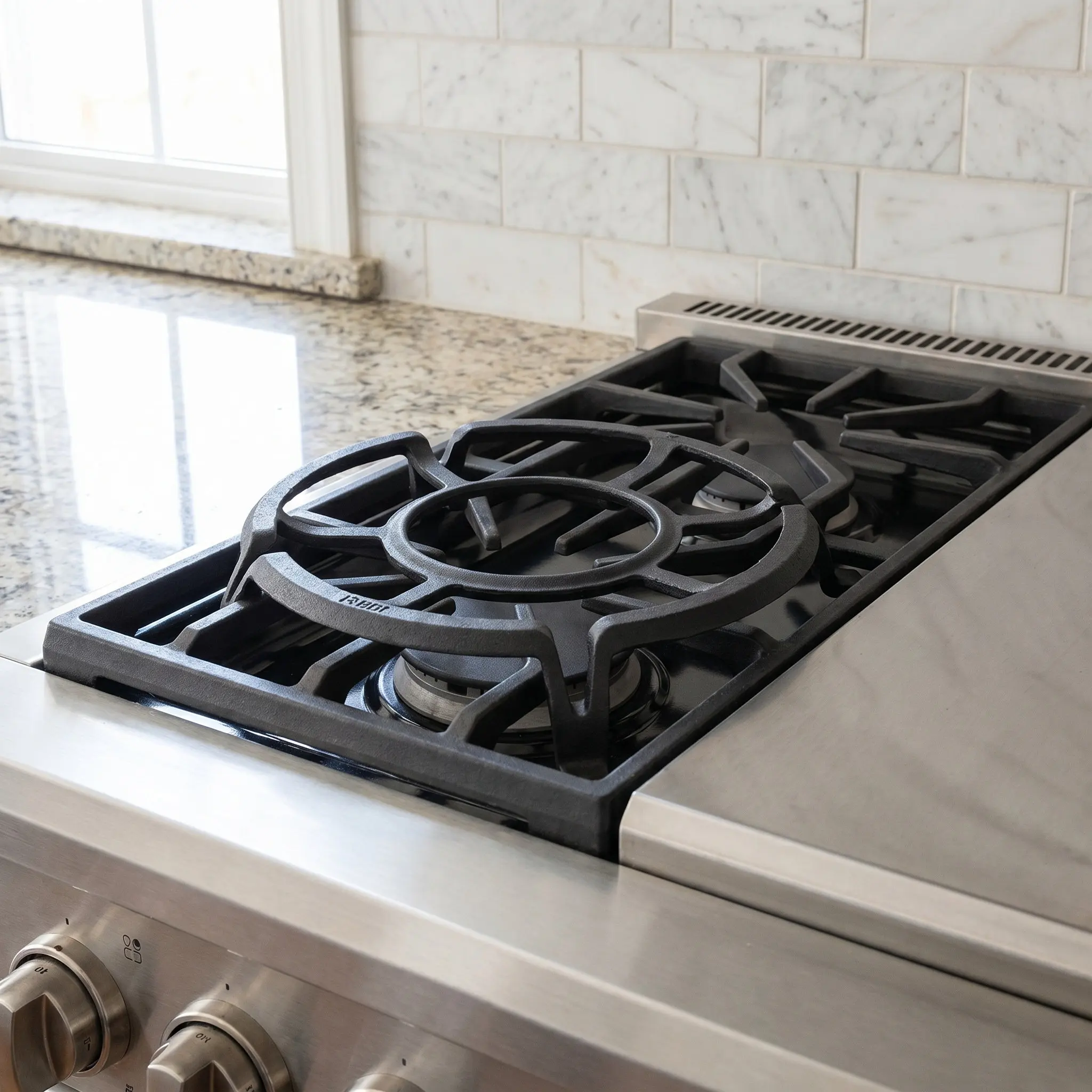 Iron Gas Stove Pan Stand Heavy Duty Non Slip Four Prong Stable Wok Support Universal Cast Iron Stove Grate Gas Range Diffuser