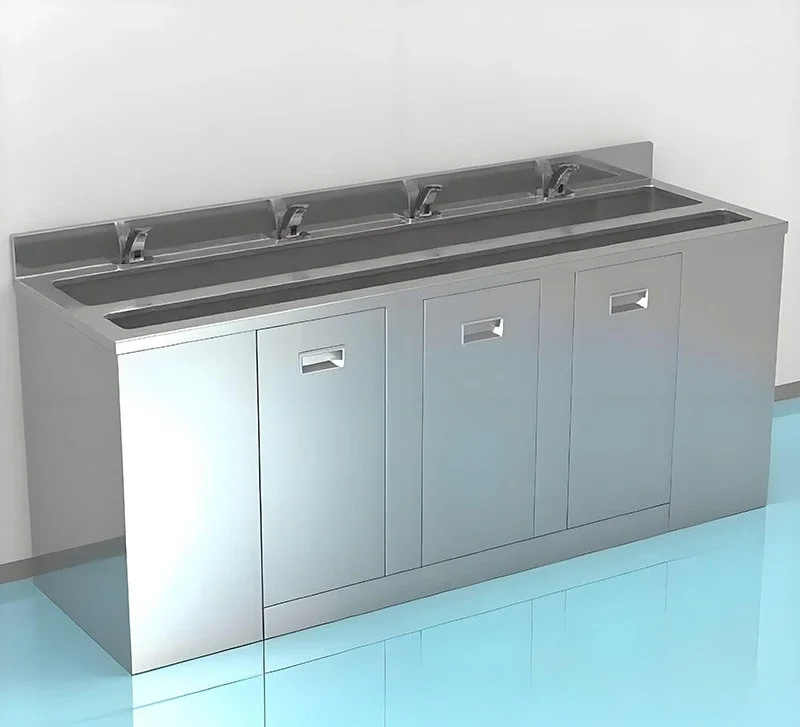 LTT dust-free workshop stainless steel sink double sink sink cabinet