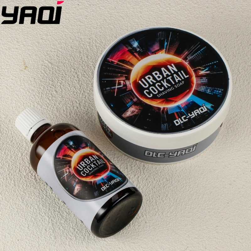 2026 YAQI Urban Cocktail God of Shaving Aftisan 170g Shaving Soap And 100ml Alcohol-Free Aftershave Lotion Men's Grooming Kit