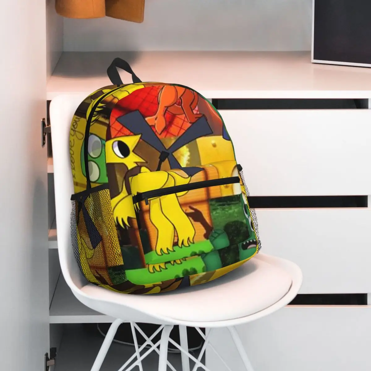 Rainbow Friends Student Backpack School Bag Hiking Travel Daypack for Boys Girls Bookbag Shoulder Bags