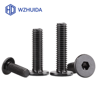 M2 M2.5 M3 M4 M5 M6 M8 Black Hex Hexagon Socket Ultra Thin Flat Wafer Allen Head Screw Bolt A2-70 304 Stainless Steel