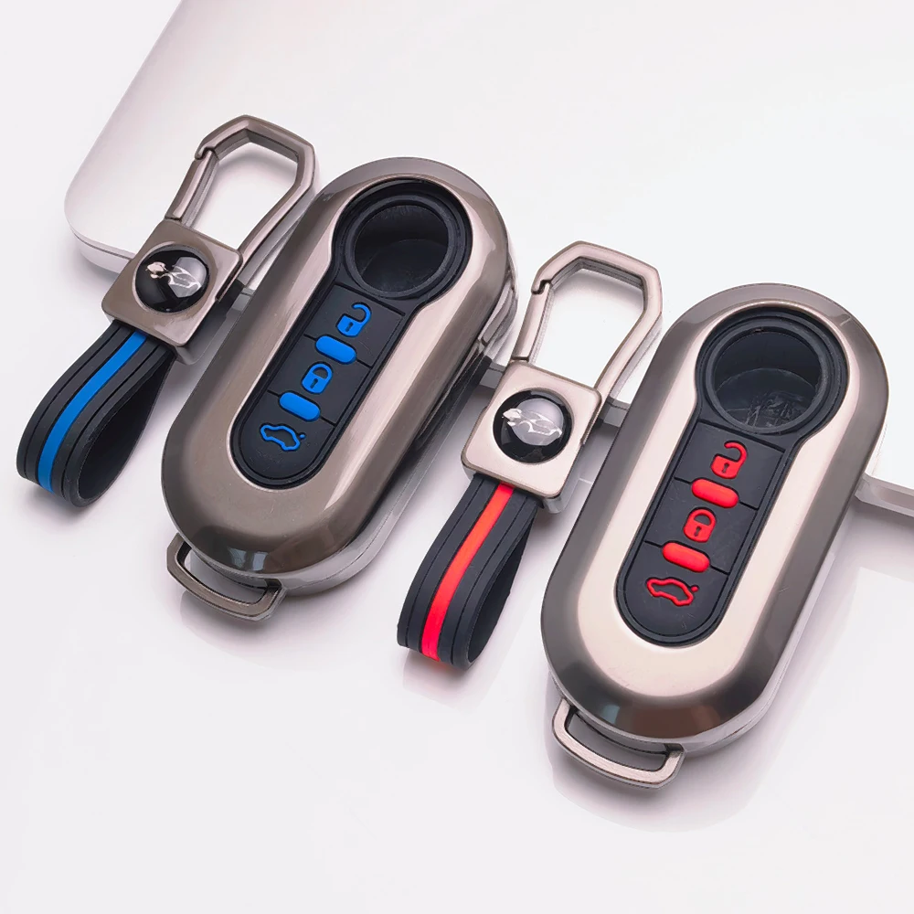 3 Buttons Soft Key Fob Cover with Keychain for Fiat 500 Key Cover Boyue Bravo Iveco Olsen Car Key Remote Protection Case