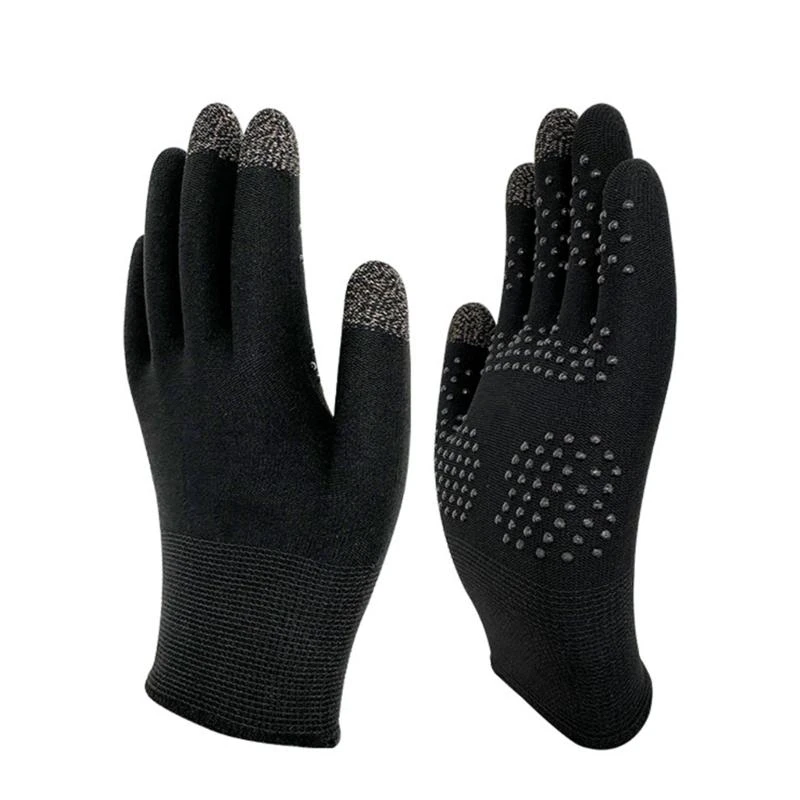 U55B 1 Pair Gaming Finger Cots Conductive Silver Fiber Fingertipip Sleeve Nonslip