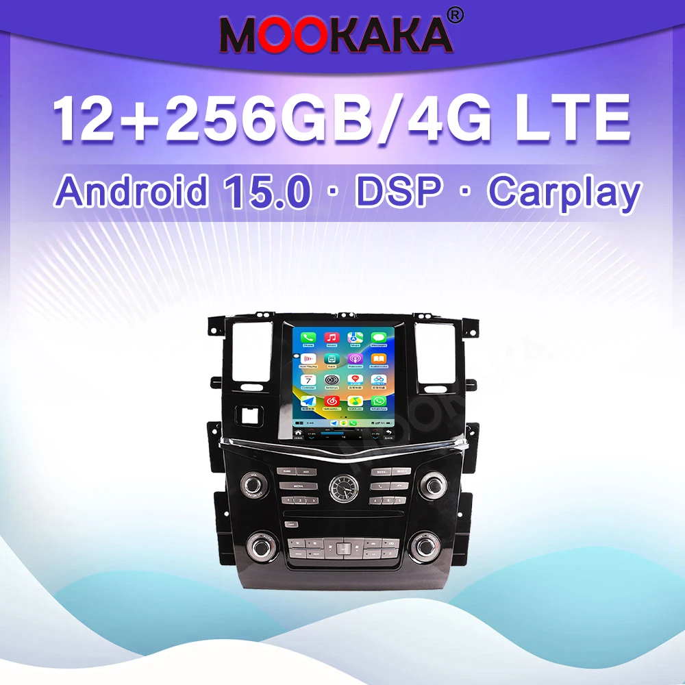 

12,1-дюймовый автомобильный мультимедийный плеер, Android-экран для Nissan Patrol 2012 ~ 2017, автомобильный радиоприемник, GPS-навигация, CarPlay, авто DSP, головное устройство