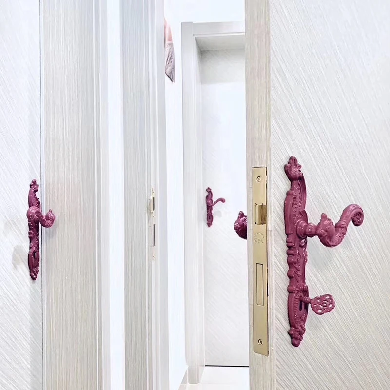 

Italian color European door lock silent brass indoor blue green retro gold door lock