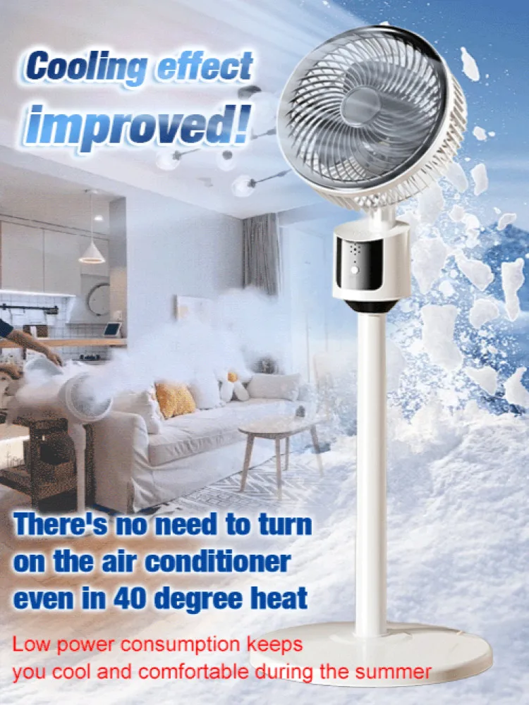 Ultra-Quiet Floor-Standing Fan Energy-Saving Air Circulation Fan 3 Speed Turbo Silent Stand Fan Adjustable Floor Fan Home Office image 3