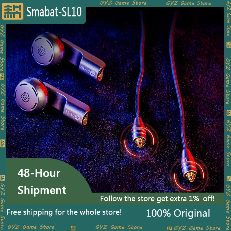 

Smabat Sl10 In-ear Monitor Bi-directional Dual Moving Coil Detachable Wired Hifi Iem Mmcx 3.5mm Dac Type-c Plug Customised Gift