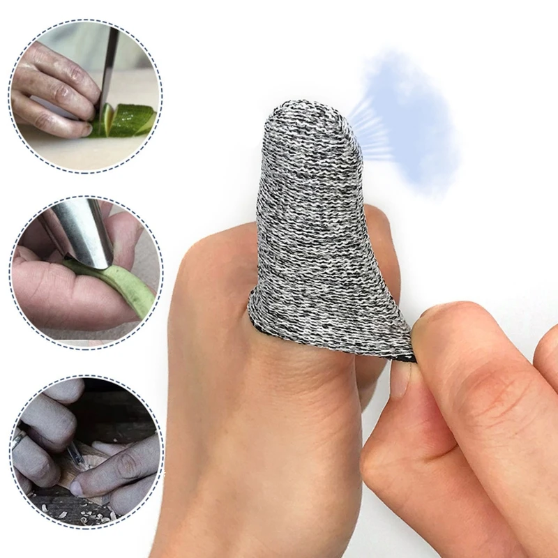 

10 Pieces Reusable Finger Cots Cut Resistant Protector Cut Resistant Finger Protectors for Kitchen Sculpture