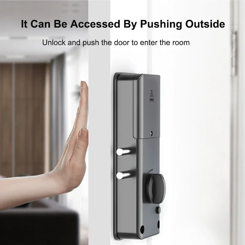 TTLOCK Punch-free Smart Invisible Lock Keyless IC Card Lock Supports Bluetooth Remote Control No-drill Hole Wooden Door Mortise