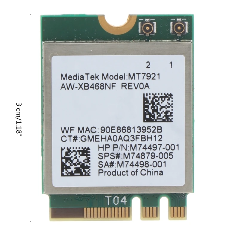 Wi-Fi 6 ワイヤレス WiFi カード BT ​​5.2 M.2 2230 デュアルバンド拡張 WiFi 802.11ax MT7921 wifi 6 ネットワークカード PC ラップトップ用