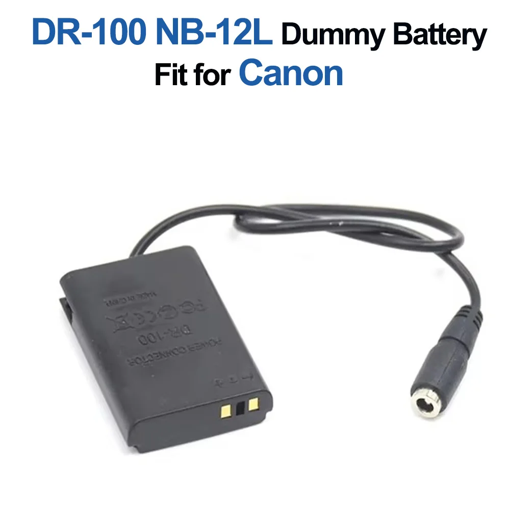 

NB-12L NB12L Dummy Battery DR-100 DR100 DC Coupler Fit for Canon G1X Mark II 2 And N100 Digital Cameras