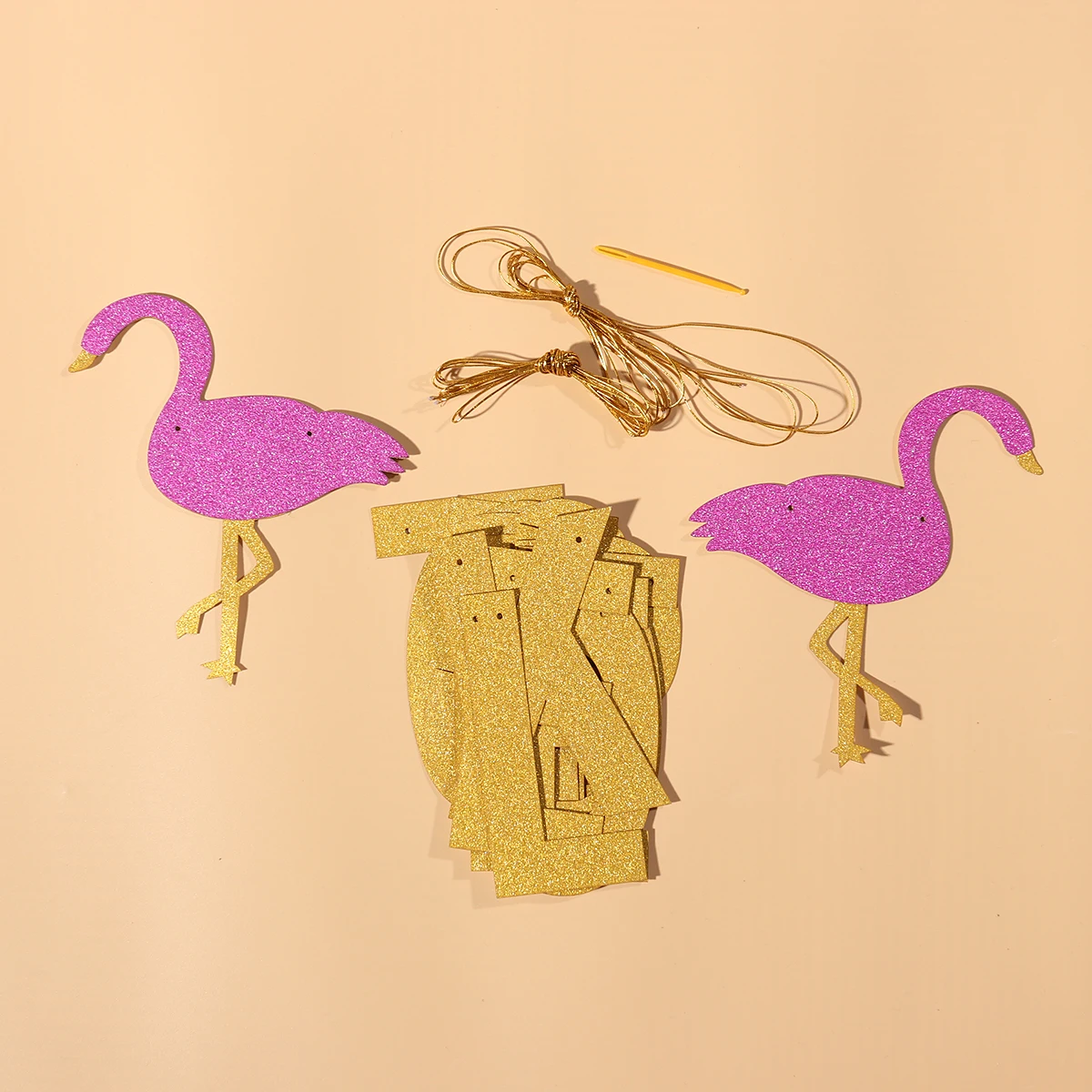 

Flamingo Banner Premium Cloth Let's Get Flocked Up Bright Decoration for Birthday Wedding Luau Photo Prop Festivals