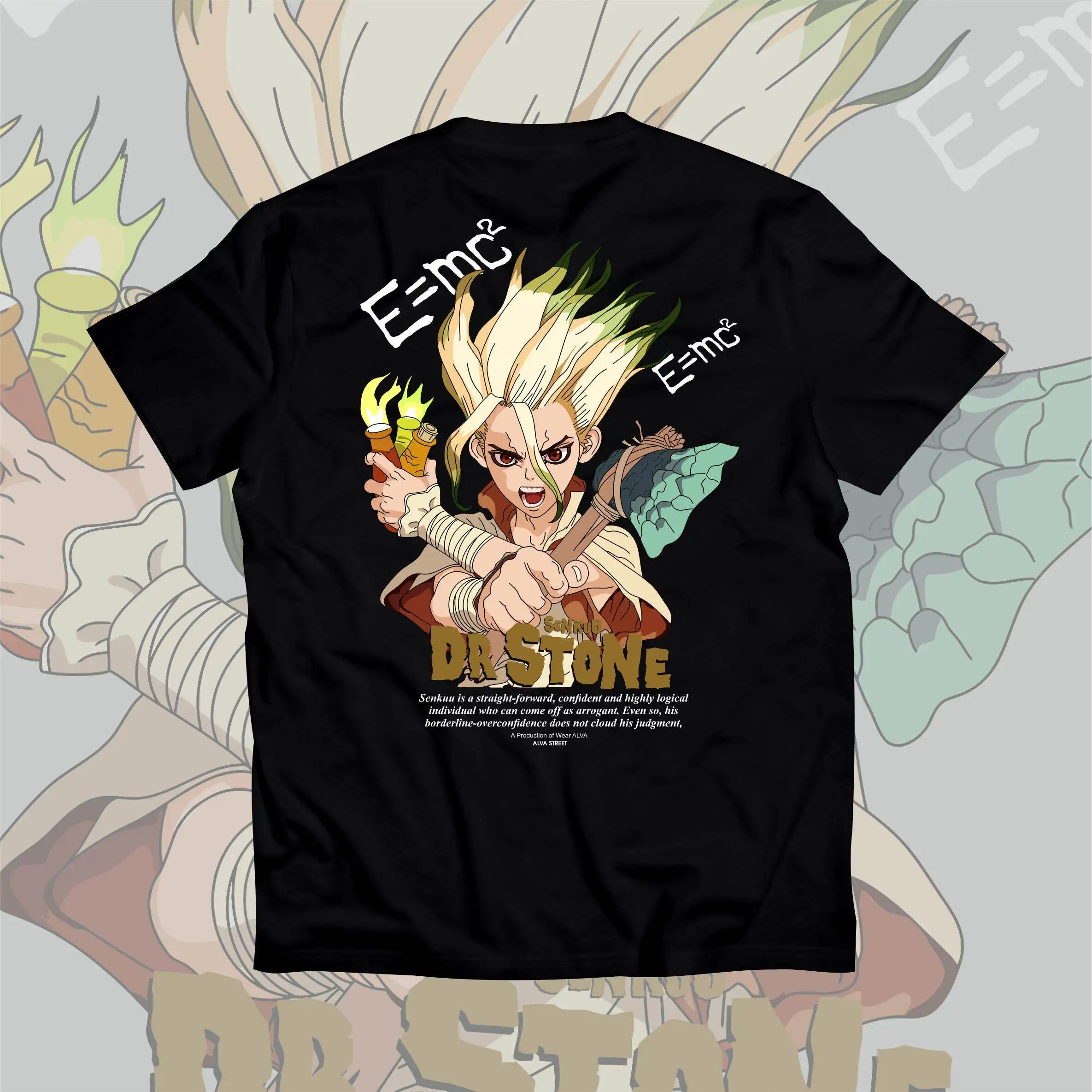 Dr STONE SENKUU 001  Baju Anime  TShirt Jepang  Kaos Wibu  Distro  Unisex Streetwear  Oversize  Dewasa