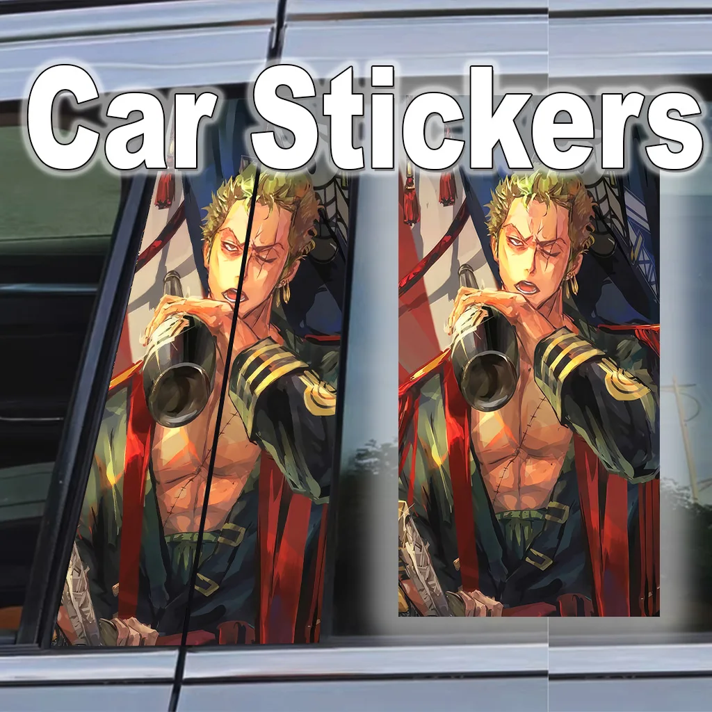 

Zoro B Pillar Sticker One Piece Car Decal Waterproof Peel Stick Scratch Resistant Anime Self-adhesive Poster JDM Accessorie Gift
