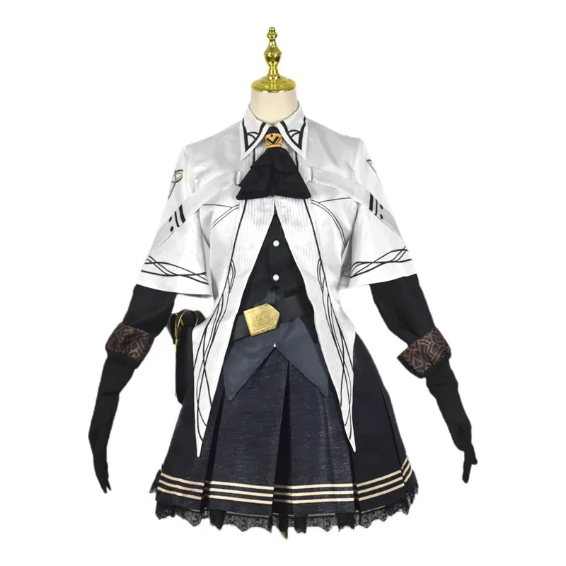 Arknights Virtuosa Suxin 코스프레 의상 드레스 유니폼 세트 가발 할로윈 파티 복장 여성용, 8세, 6세;