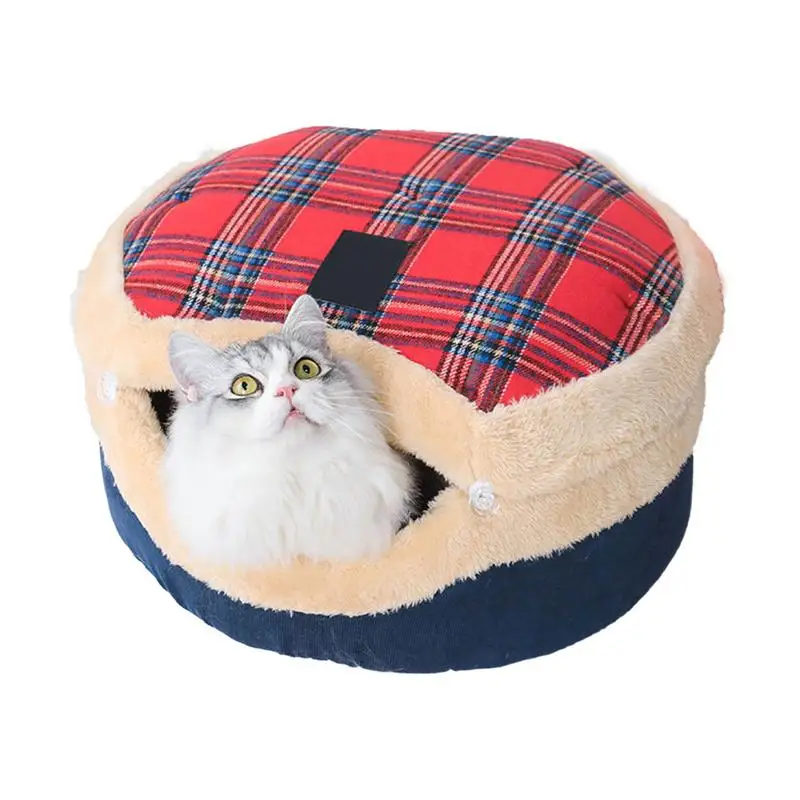 Indoor Enclosed Covered House For Cats Double Mode Design Cat Bed Detachable Cat Nest Cozy Comfortable Bed For Cats Of All Sizes