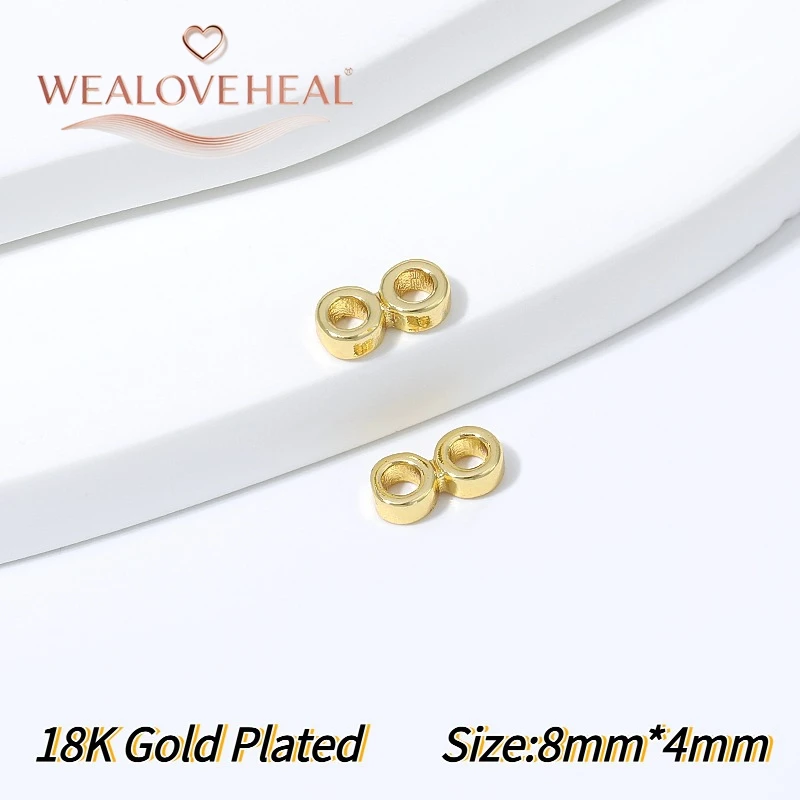 18K vergoldete Messing-Flachperlenverbinder mit mehreren Löchern, 2-10 Loch-Optionen, DIY-Zubehör für mehrsträngige Halsketten und Armbänder. – Detail 20