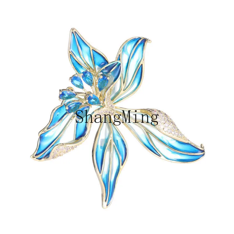 

Элитная женская брошь PYH: изысканный дизайн, нишевая модель, булавка для пиджака/пальто, украшение в виде ириса