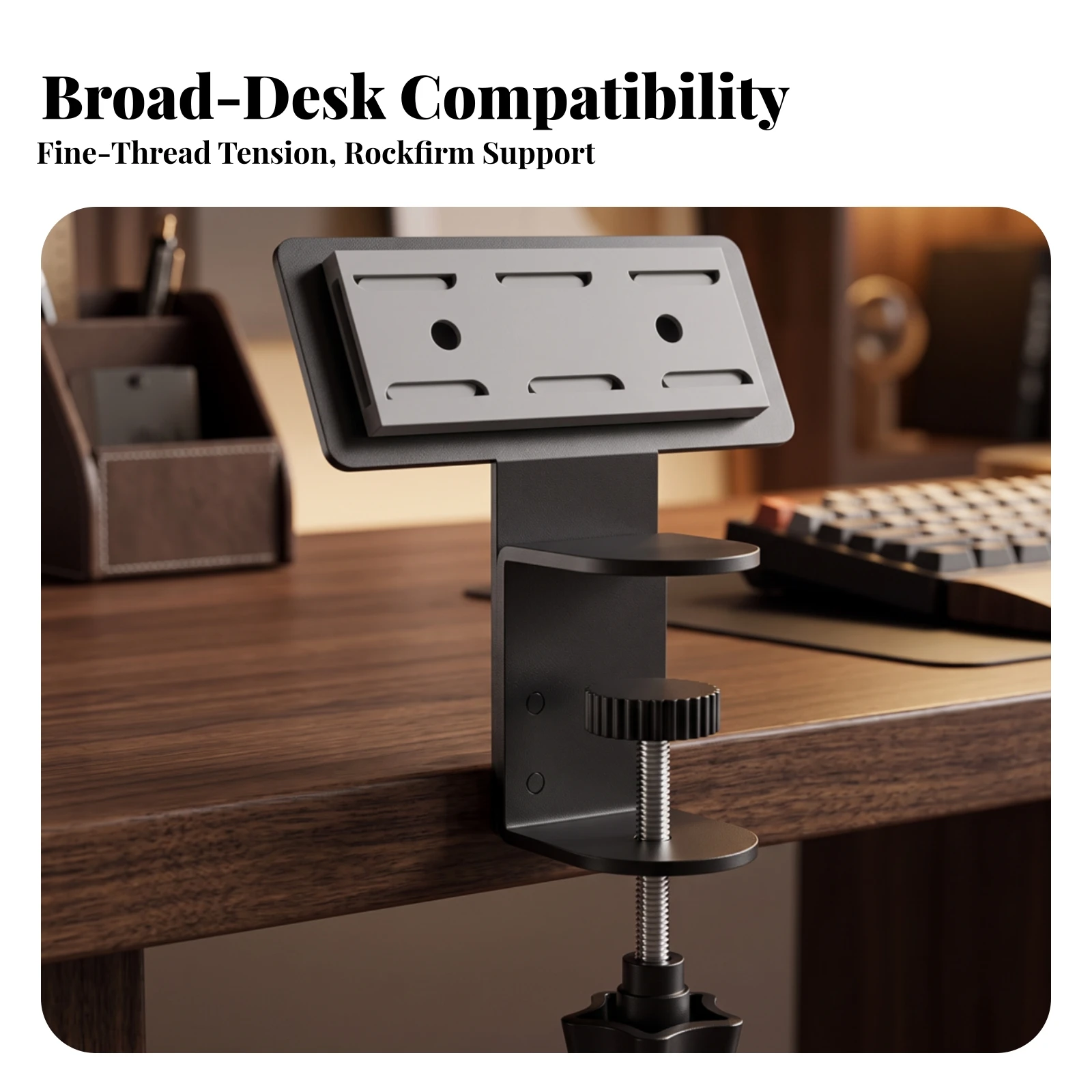 Power Strip Holder with Clamp Solid Steel Power Strip Mount Clamp-on Holder Sturdy Long-Lasting for Telecommuting Workers