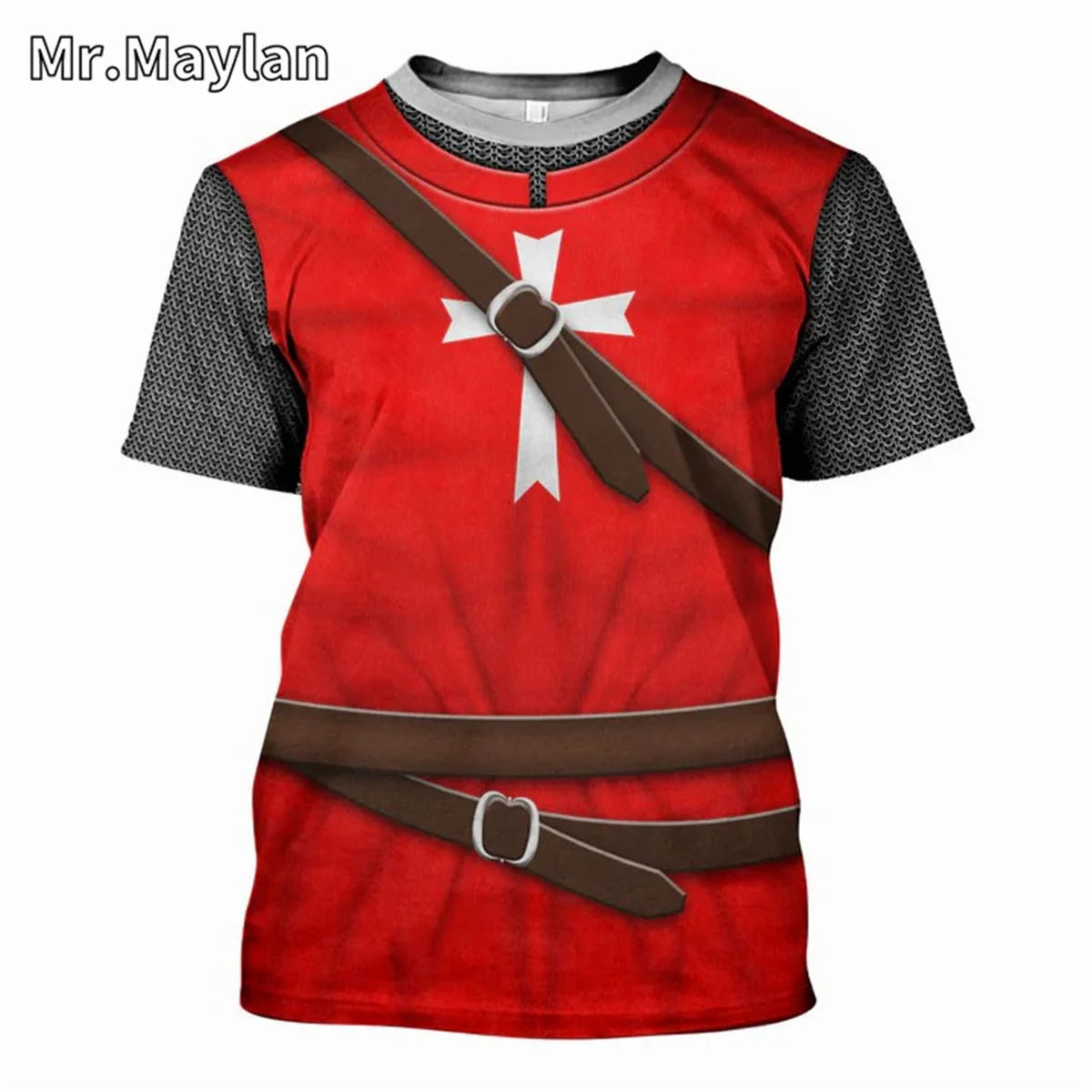 Medieval Knights Armor Cosplay Costume Tshirt 3D Men T shirt Vintage Fashion Short Sleeve Shirt Summer Streetwear Unisex Tee-025