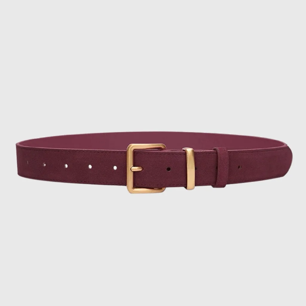 Suede Belt for Women Waist Strap Luxury Pin Buckle Belts Jeans Casual Dress Square Alloy Buckle Ladies Belts Fashion Waistband - view 6
