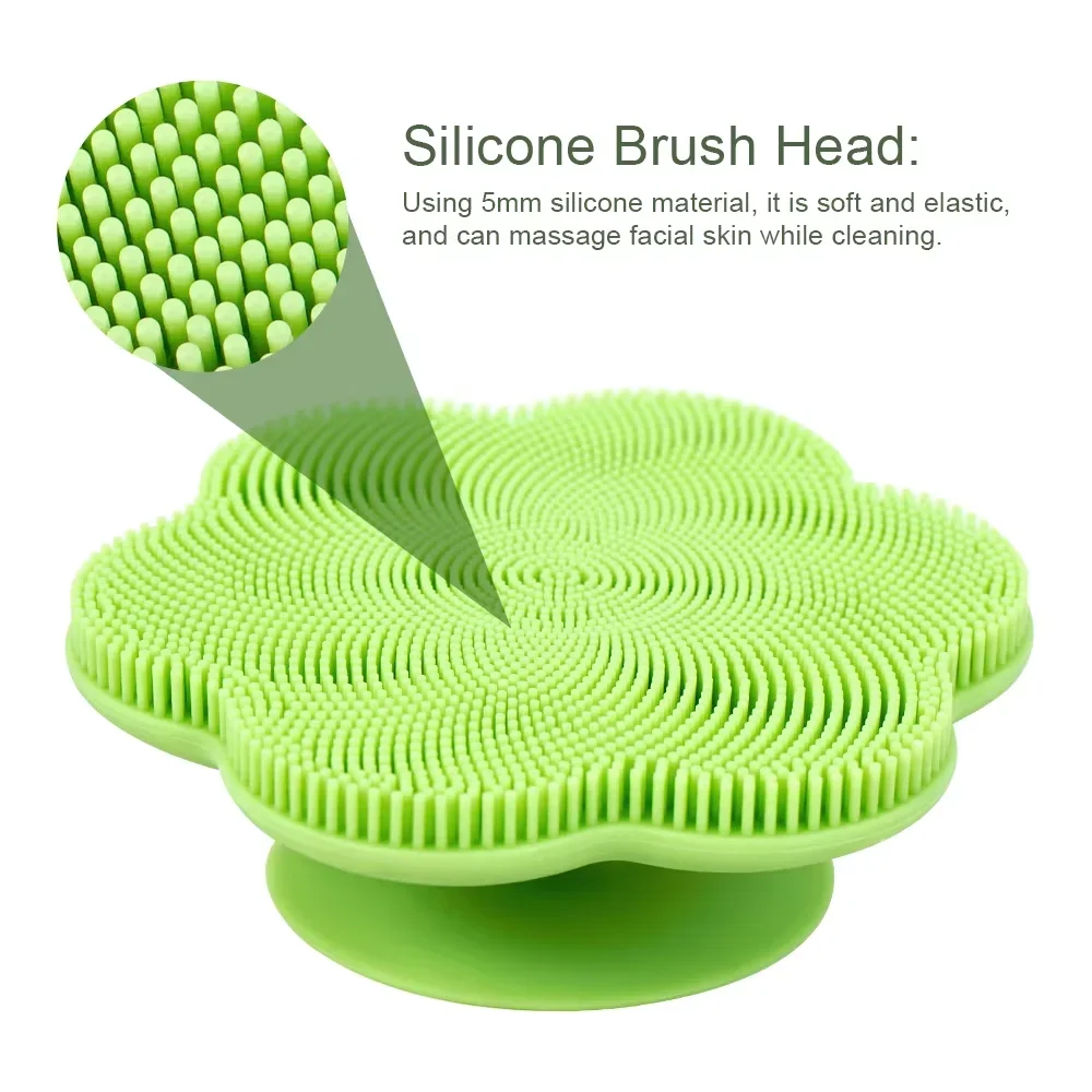 3-Color Exfoliating Shower Massage Bathroom Anti Slip Massage Brush Silicone Body Cleaning Shower Brush Bath Tools